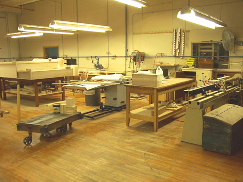 my shop at the factory - June 2009
