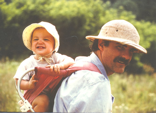 Anne riding piggyback